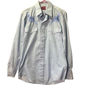 Chute #1 Womens Button Up Dress Shirt with Embroidered Detail